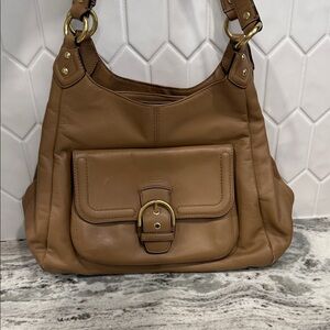 Coach Tan Leather Shoulder Bag